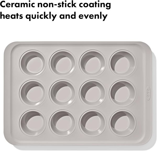 OXO Muffin Pan Ceramic Nonstick Bakeware Storm Blue-3