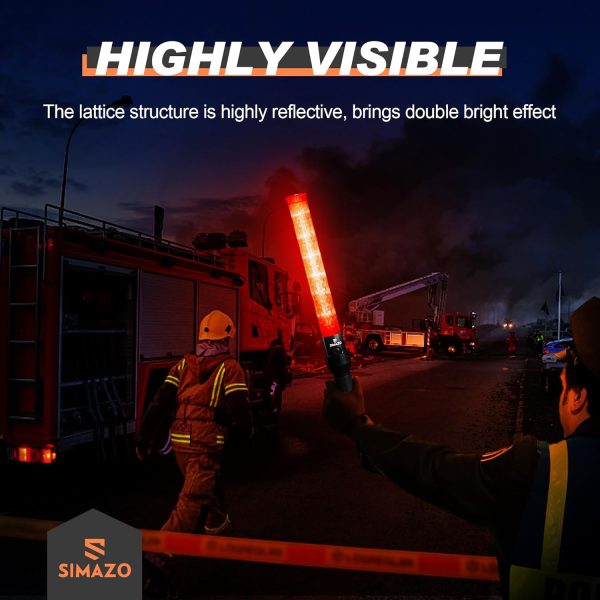 Traffic Wand by SIMAZO 21 Inch Red Flashing Baton-1