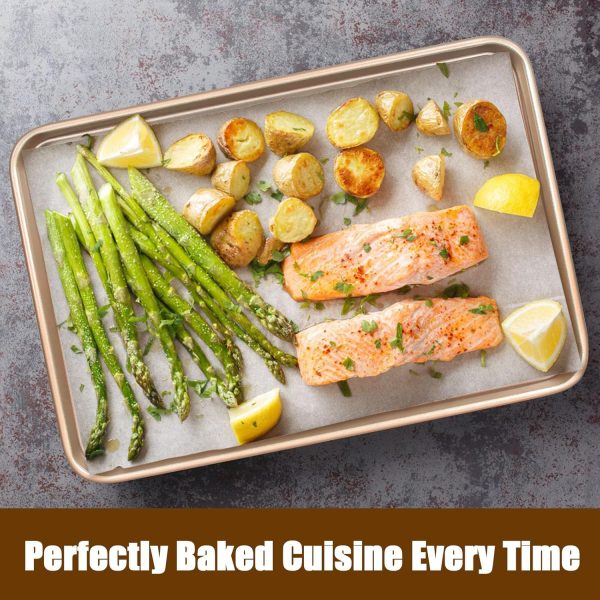 Wildone Baking Sheets Nonstick Carbon Steel Cookie Pans-7