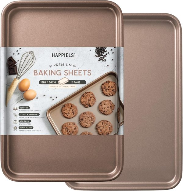 HAPPIELS Baking Sheet Carbon Steel Non-Stick 2-Pack-0