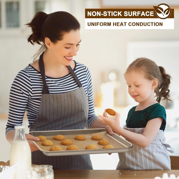 Wildone Baking Sheets Nonstick Carbon Steel Cookie Pans-2