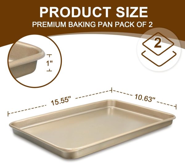 Wildone Baking Sheets Nonstick Carbon Steel Cookie Pans-1