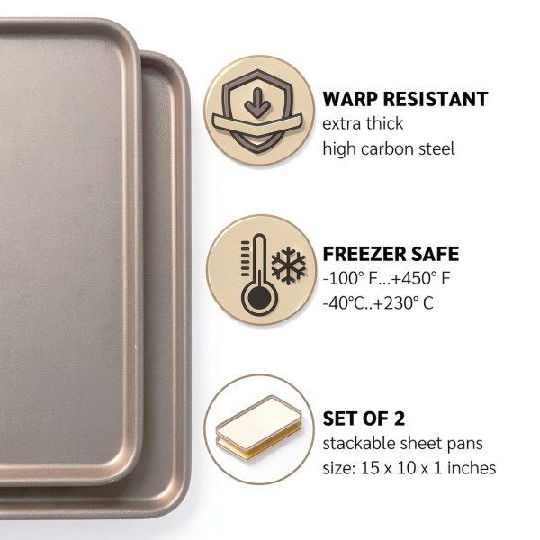 HAPPIELS Baking Sheets Carbon Steel Nonstick 2-Pack-5