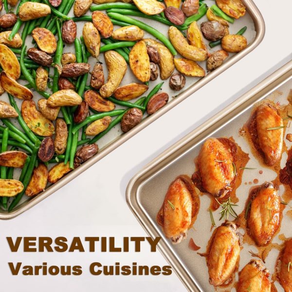 Wildone Baking Sheets Nonstick Carbon Steel Cookie Pans-6