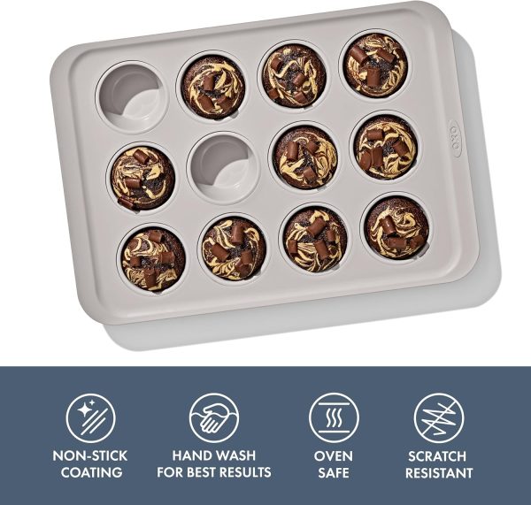 OXO Muffin Pan Ceramic Nonstick Bakeware Storm Blue-1