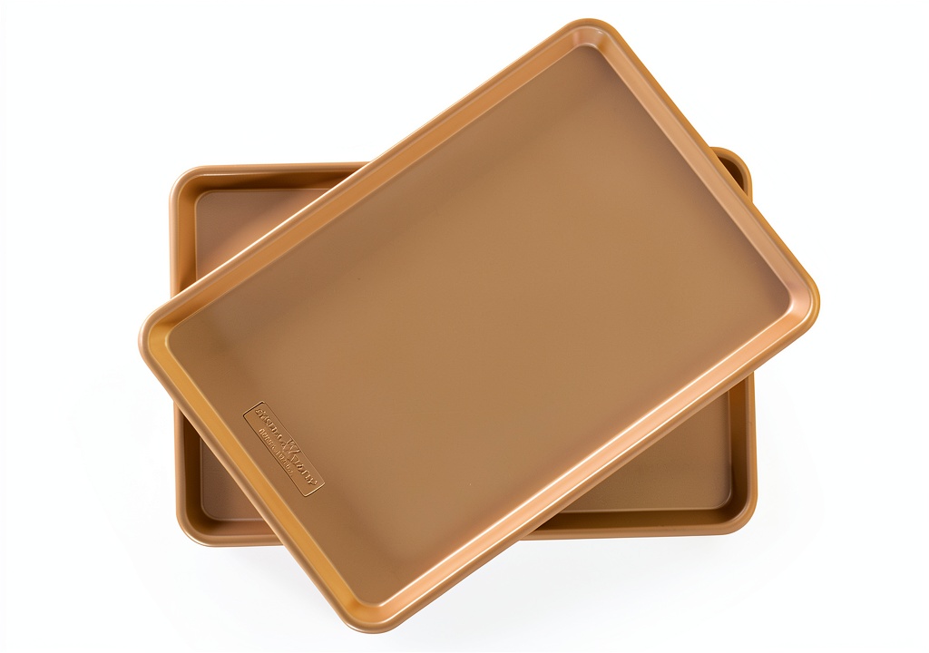 Nordic Ware baking sheets on a kitchen counter