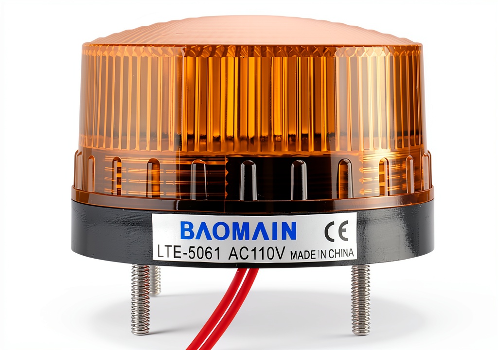 Installing Baomain High-Visibility Yellow Strobe Light on a construction site