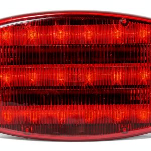 Custer Products Red Dual-Function Warning Light 12W Ultra-Low Profile-0