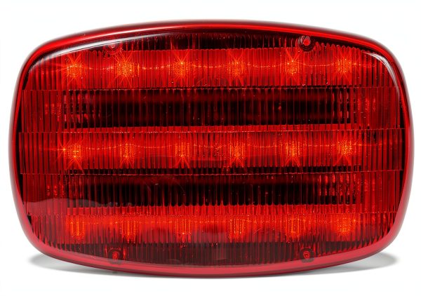 Custer Products Red Dual-Function Warning Light 12W Ultra-Low Profile-0