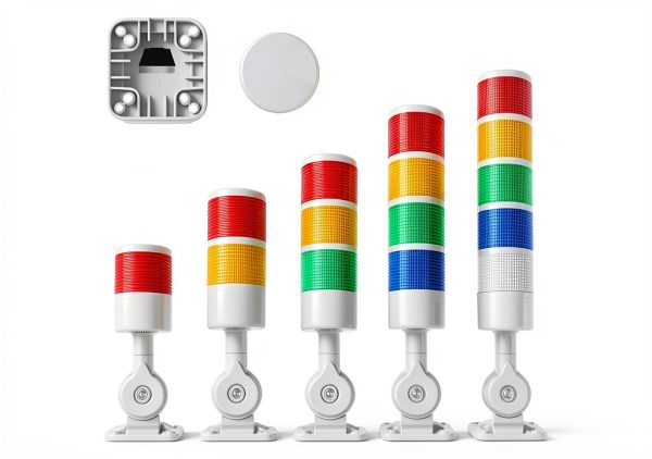 LUBAN Red LED Andon Warning Light 1‑Layer with Buzzer AC 110‑220V-4