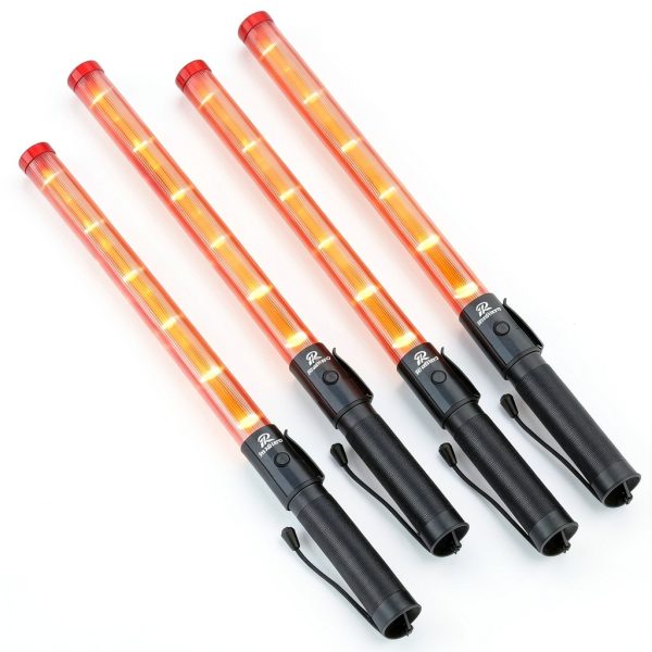 RoadHero 21 Inch Red Traffic Wand Highly Visible ABS Light with 6 LEDs-0