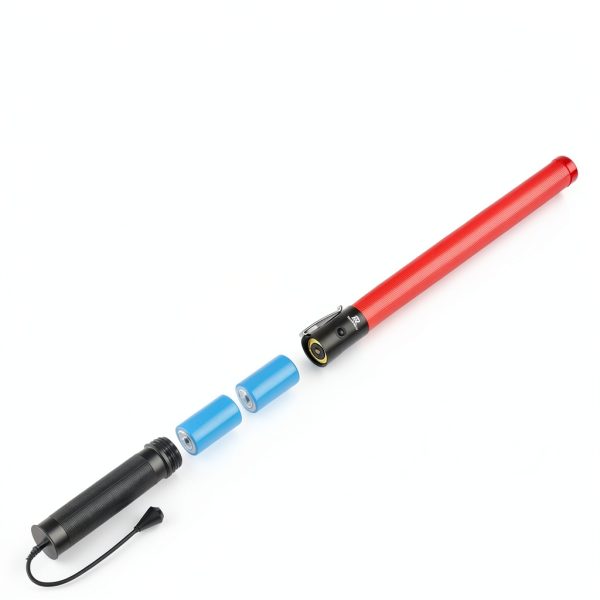 RoadHero 21 Inch Red Traffic Wand Highly Visible ABS Light with 6 LEDs-2
