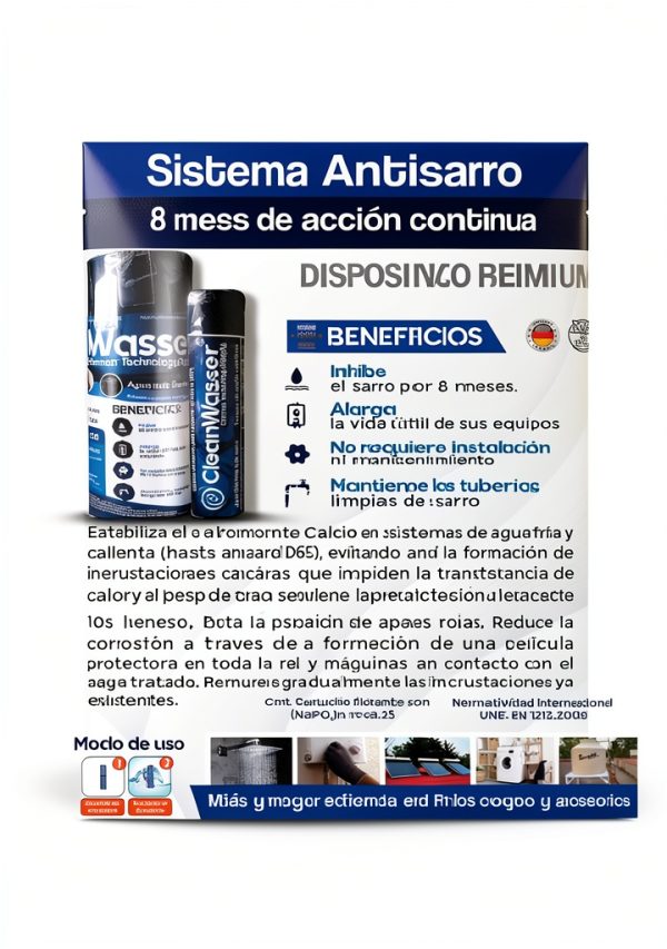 Premium Anti Tartar CleanWasser Water Softener 1200-2500 L ANT2500-3