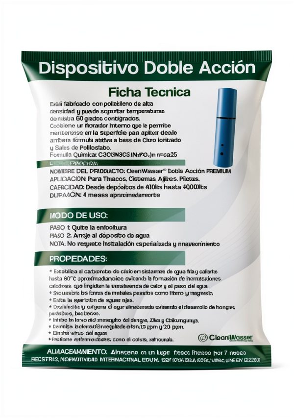 CleanWasser Dual Action Water Disinfectant Anti‑Tartar 4‑Month-7